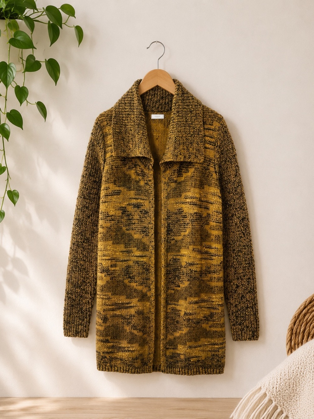 J. Jill-Pure Jill Rib-Textured Intarsia Cardi
